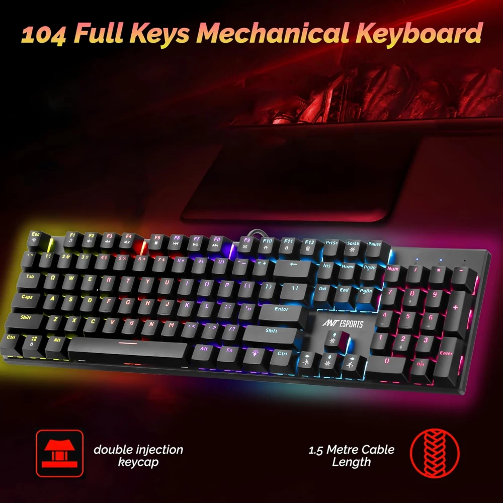 Ant Esports USB Mechanical Gaming RGB Keyboard (Scorpion MK30) view 3